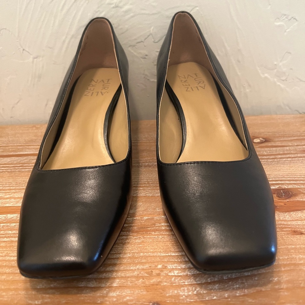 Naturalizer Karina Black Leather Heels Size 8M